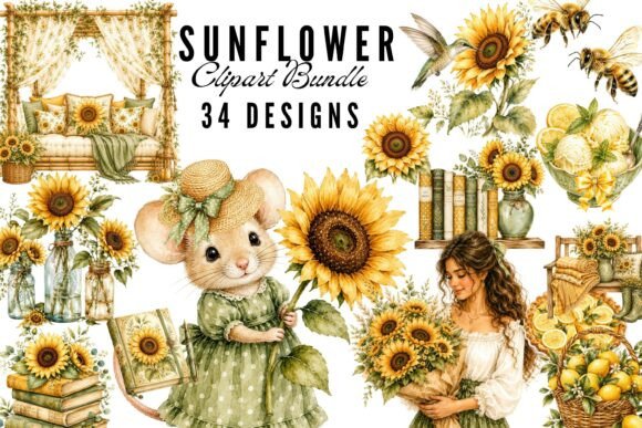 Download Watercolor Sunflower Summer Clipart - Clipart Collection