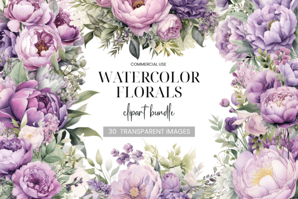 Download Purple Watercolor Flower Clipart - Clipart Collection