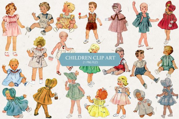 Download Vintage Children Clip Art - Children clip art Collection