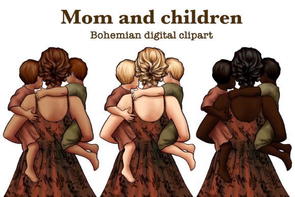Download Mom and Children Clipart, Mom and Babys - Clipart Collection
