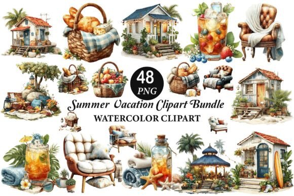 Download Summer Vacation Clipart Bundle - Clipart Collection