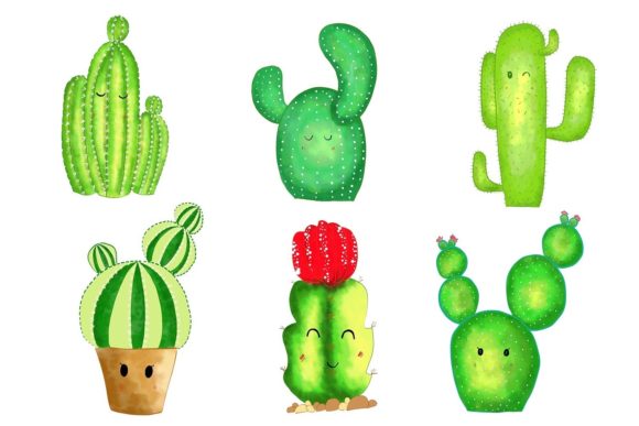 Download Cactus Watercolor Florals Clipart - Clipart Collection