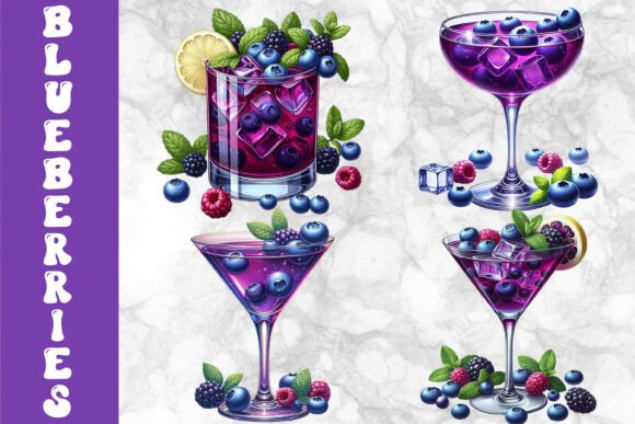 Download Blueberry Cocktail Clipart - Clipart Collection