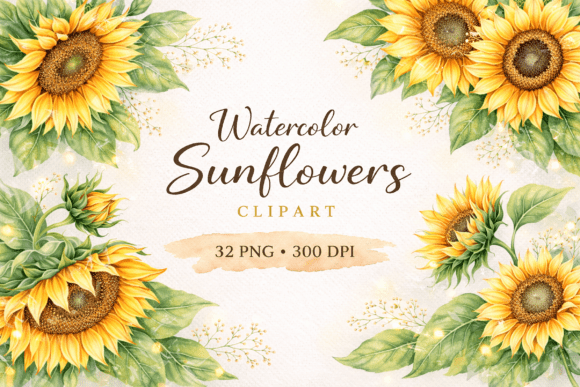 Download Watercolor Sunflowers, Floral Clipart - Clipart Collection