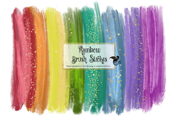 Download Rainbow Brush Strokes Clipart - Clipart Collection