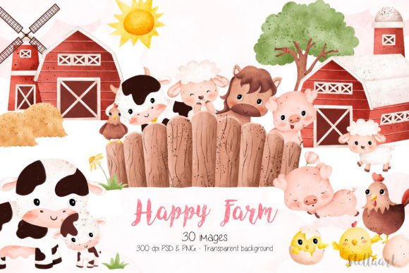 Download Happy Farm Animals Clipart - Clipart Collection