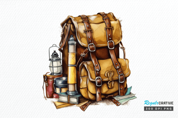 Download Vintage Backpack Sublimation Clipart Png - Clipart Collection