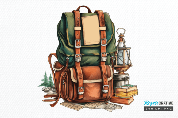 Download Vintage Backpack Sublimation Clipart Png - Clipart Collection