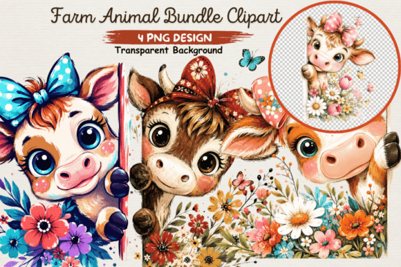 Download Christmas Farm Animal Clipart PNG - Clipart Collection