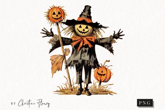 Download Whimsical Vintage Scarecrow Clipart - Clipart Collection
