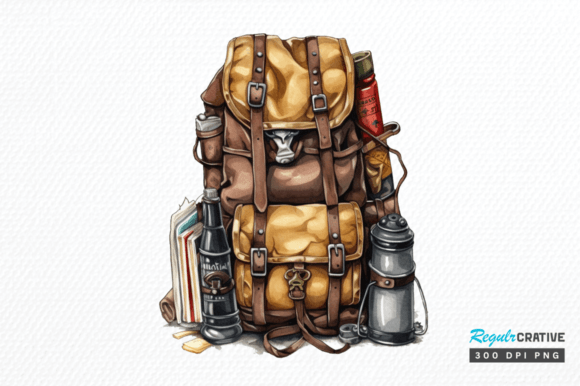 Download Vintage Backpack Sublimation Clipart Png - Clipart Collection