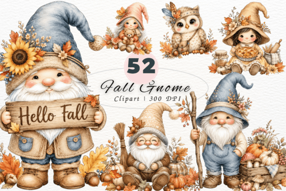 Download Fall Gnome Clipart PNG, Thanksgiving PNG - Clipart Collection