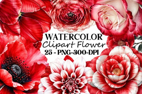 Download Watercolor Flower Clipart Bundle - Clipart Collection