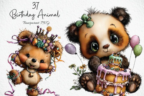Download Whimsical Birthday Animal Clipart - Clipart Collection