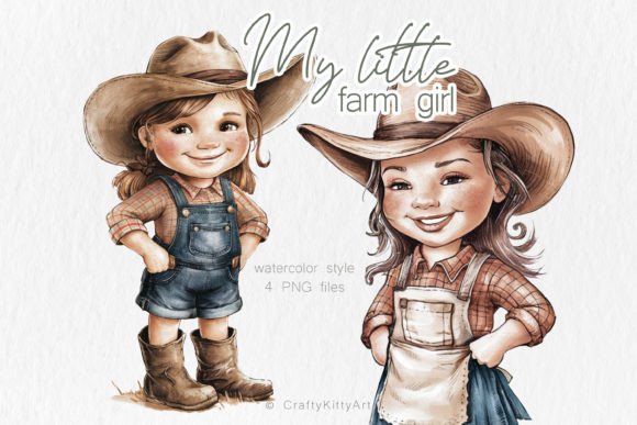 Download Little Farm Girl, Cowgirl PNG Clipart - Clipart Collection