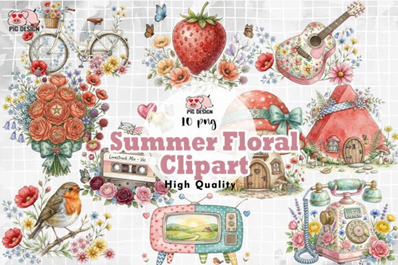 Download Summer Floral Clipart PNG - Clipart Collection