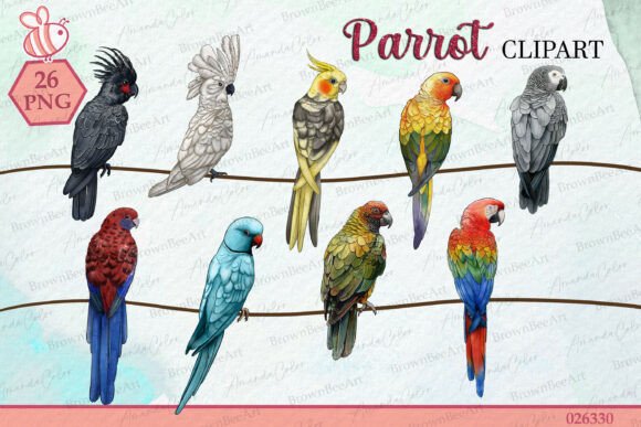 Download Watercolor Parrot Clipart: Tropical Bird - Clipart Collection