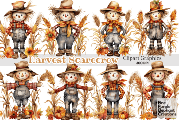 Download Fall Harvest Scarecrow Clipart Halloween - Clipart Collection