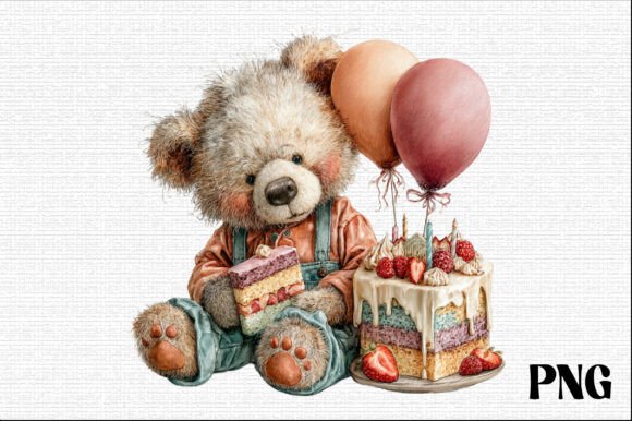 Download Cute Birthday Bear PNG Clipart - Clipart Collection