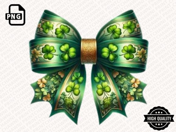 Download Glitter Shamrock Bow Clipart PNG - Clipart Collection