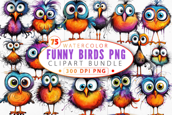 Download Funny Bird Clipart Bundle Cute Birds Png - Clipart Collection