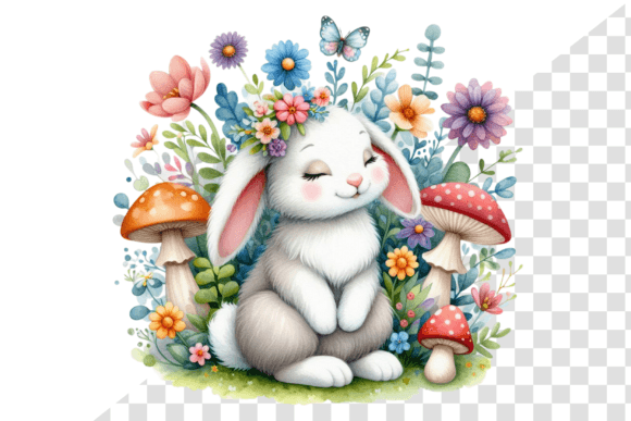 Download Whimsy Bunny Watercolor Clipart - Clipart Collection