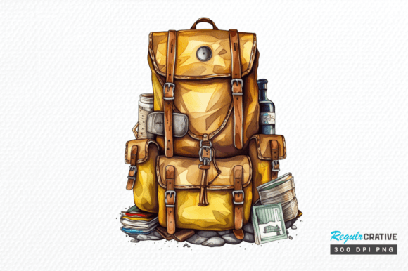 Download Vintage Backpack Sublimation Clipart Png - Clipart Collection