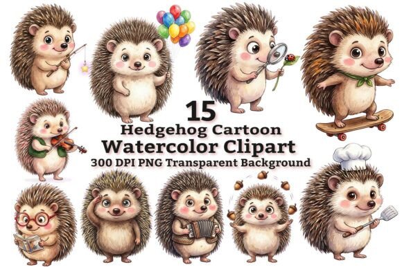 Download Cute Cartoon Hedgehog Clipart - Clipart Collection
