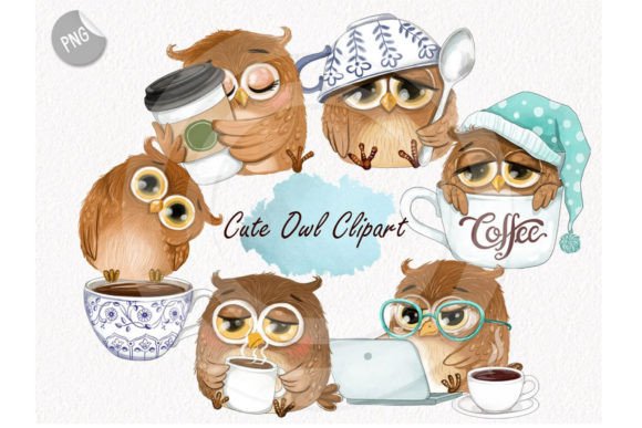 Download Cute Owl Clipart Instant Download PNG - Clipart Collection