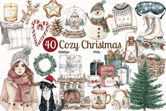 Download Cozy Christmas Clipart Rustic Christmas - Clipart Collection