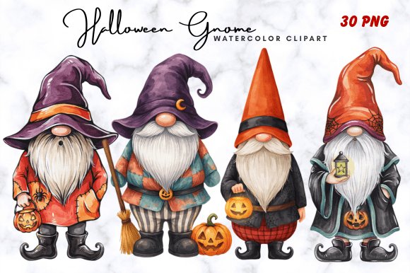 Download Halloween Gnome Clipart Bundle - Clipart Collection