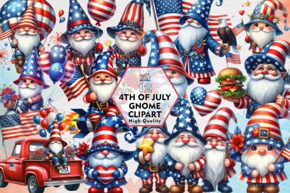 Download 4th of July Gnome Clipart PNG Graphics - Clipart Collection