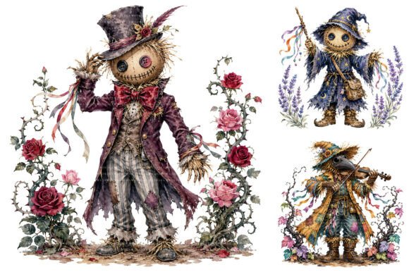 Download Whimsical Scarecrow Clipart Bundle - Clipart Collection