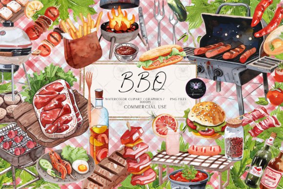 Download BBQ Food Illustration Clipart - Clipart Collection
