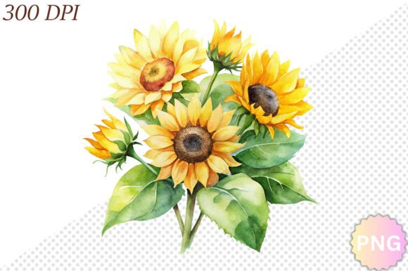 Download Watercolor Sunflower PNG Clipart - Clipart Collection