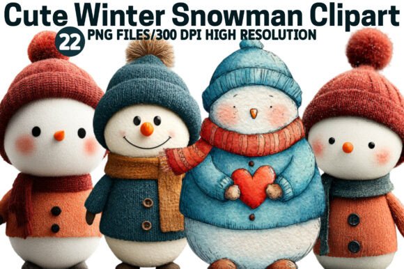 Download Cute Winter Snowman Clipart - Clipart Collection