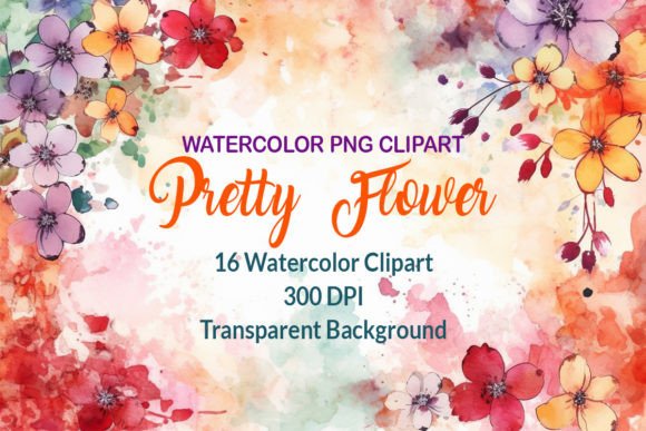 Download Pretty Watercolor Flower Clipart - Clipart Collection