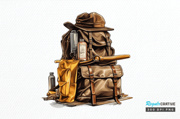 Download Vintage Backpack Sublimation Clipart Png - Clipart Collection