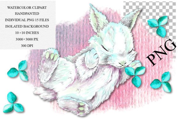 Download Watercolor Bunny Clipart, PNG - Clipart Collection