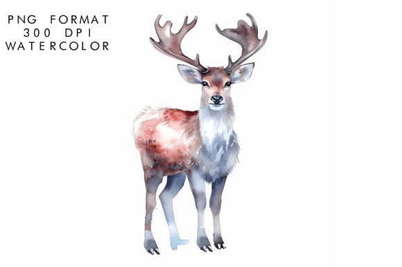 Download Watercolor Reindeer Clipart - Clipart Collection