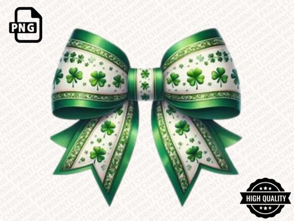 Download Glitter Shamrock Bow Clipart PNG - Clipart Collection
