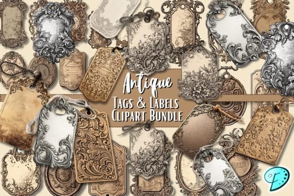 Download Antique Tags &amp; Labels PNG Clipart Bundle - Clipart Collection