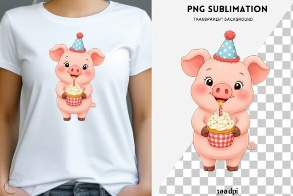Download Birthday Pig PNG | Farm Animal Clipart - Clipart Collection