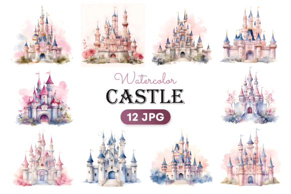 Download Watercolor Fairy Tale Castle Clipart - Clipart Collection