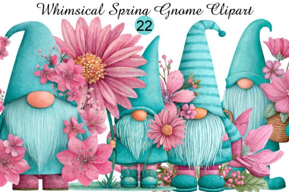Download Whimsical Spring Gnome Clipart - Clipart Collection