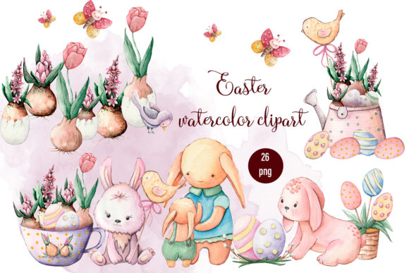Download Easter Watercolor Clipart, Bunny - Clipart Collection