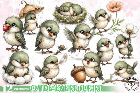 Download Cute Baby Bird Clipart PNG - Clipart Collection