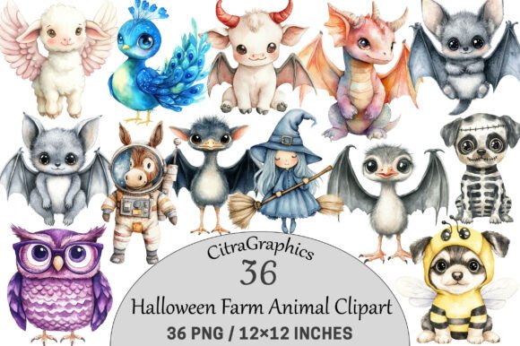 Download Halloween Farm Animal Clipart. - Clipart Collection