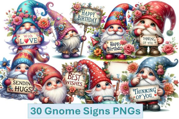Download Sentiment Tag Gnomes Clipart, Birthday, - Clipart Collection