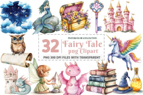 Download Watercolor Fairy Tale Clipart - Clipart Collection